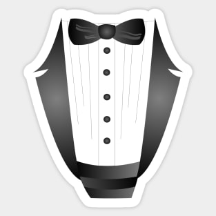 1980s Groomsman Bowtie party bachelor party novelty Tuxedo Sticker